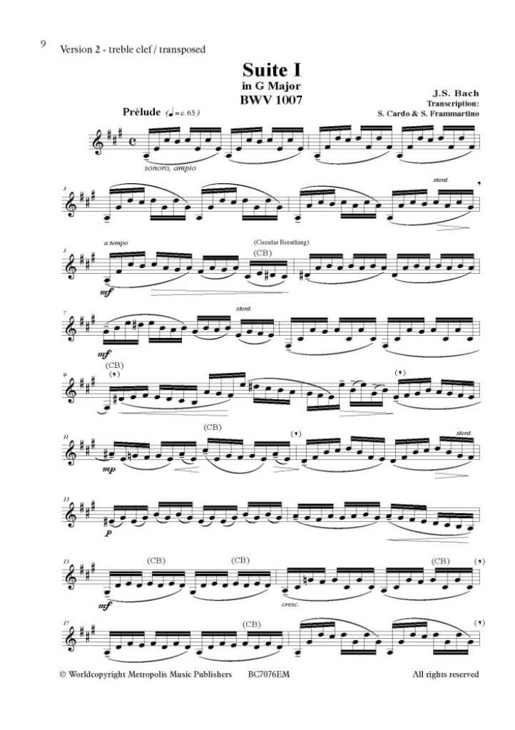 Suite Nr.1 in G Major, BWV 1007